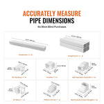 Amocart Mini Split Line Set Cover PVC Decorative Pipe Line Cover For Air Conditioner Easy to Install Paintable for Heat Pump