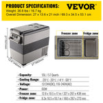 SucceBuy 20L22L35L45L55L Car Refrigerator Mini Fridge Freezer Portable Compressor Cooler 12/24V DC 110-240V Ice Box for Camping