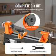 Load image into Gallery viewer, Amocart Benchtop Wood Lathe 10inx18in / 14inx40in EU-230V US-120V Power Wood Turning Lathe Machine Variable Speeds Woodworking
