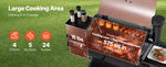 WiFi App-Controlled Pellet Grill, Amocart BBQ Smoker with LCD Controller for Camping