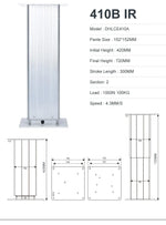 Electric Table Lift Tatami Column 12V 24V DC Motor Control Support Pillar Aluminum 100kg Load Adjustable Desk Platform Actuator