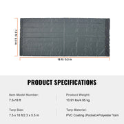 Charger l'image dans la visionneuse de galerie, SucceBuy Bâche en maille pour camion benne 18 oz, enduite de PVC, très résistante avec sangle renforcée pour système de camion benne manuel ou électrique
