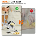 Amocart Commercial Vegetable Slicer 3/8 In Fruit Slicer Stainless Steel and Aluminum Alloy Vegetable Cutter Slicer Machine