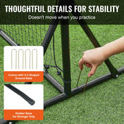 Load image into Gallery viewer, SucceBuy 12x6FT Soccer Rebounder Net Iron Soccer Training Equipment Sports Football Training Gift Perfect for Solo/Team Practice - AMOCART
