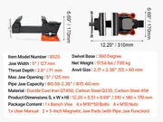 Load image into Gallery viewer, SucceBuy 5/5.5/8" Bench Vise with 360° Swivel Locking Base Vise with Anvil Jaw Width Multipurpose Vise for Clamping Round Pipe - AMOCART
