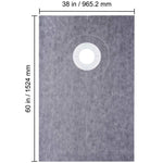 Amocart Waterproofing Shower Kit 38''x60'' Shower Kit Tray With Offset Drain PVC Or ABS 4" Stainless Steel Grate 2 Cuttable