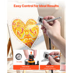 SucceBuy Airbrush Kit, Air Brush Kit with Air Compressor 3 Dual-Action Professional Airbrushes with 3 Tips for Cake Decorating