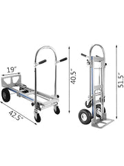 Load image into Gallery viewer, Amocart Camion à main pliable en aluminium 3 en 1, chariot à chariot, poids maximum de 1000 lb, 350 k
