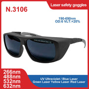 Load image into Gallery viewer, Laser Safety Glasses 190-2000nm 10600nm OD6 CO2 Laser Protection goggles 1064 532 200-2000nm IPL laser glasses Laser protection
