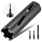 Bild in Galerie-Viewer laden, SucceBuy Core Drill Bit Internal Thread Diamond Dry Coring Bit w 3 Adapters Pilot Drill and Hex Wrench for Concrete Red Bricks
