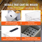 Load image into Gallery viewer, Amocart 12L Electric Deep Fryer w/Dual Removable Tanks Commercial Countertop  Fryer for Chicken French Fries Frying Chips
