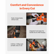 Load image into Gallery viewer, Amocart 20V Portable Band Saw 2.5-In/5-In Deep Cut 360W Bandsaw 0-120/192 m/min Variable Speed with Brushless Motor Hang Hooks

