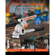 Load image into Gallery viewer, Amocart Pipe Tube Bender 1/4" 3/8" 1/2" OD 3 in 1 Manual Level Tube Bender 180° Copper Aluminum Pipes Bending Tool for Repair
