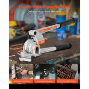 Load image into Gallery viewer, SucceBuy Pipe Tube Bender 1/4" 3/8" 1/2" OD 3 in 1 Manual Level Tube Bender 180° Copper Aluminum Pipes Bending Tool for Repair - AMOCART
