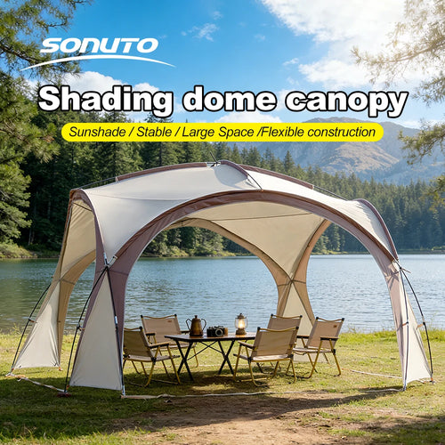 Sonuto Extra Large Dome Canopy Tent Pop-up Camping Gazebo with Mosquito Net Waterproof Sun Protection Pavilion for Outdoor Party
