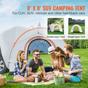 Load image into Gallery viewer, SucceBuy SUV Camping Tent, 8'-8' SUV Tent Attachment for Camping with Rain Layer and Carry Bag, PU2000mm Double Layer Truck Tent
