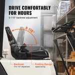 Amocart Universal Forklift Seat Fold Down Tractor Seat with Adjustable Angle Back and Micro Switch Comfortable Forklift Seat
