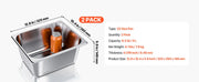 Load image into Gallery viewer, Amocart 2 4 6 Pack Stainless Steam Hotel Pan 1/2 Size Table Steam Pan Anti Jam Restaurant Supplies Rustproof Catering Storage
