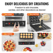 Charger l'image dans la visionneuse de galerie, Amocart Electric Waffle Maker 25PCS Mini Dutch Pancake Maker Dorayaki Machine Waffreras Kitchen Home Appliance Snack Gaufriers
