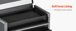 Amocart 8.6in 3 Drawers Metal Tool Box Portable Tools Chest with Feet Pads & Ball Bearing Powder Coated Tool Storage for Garage