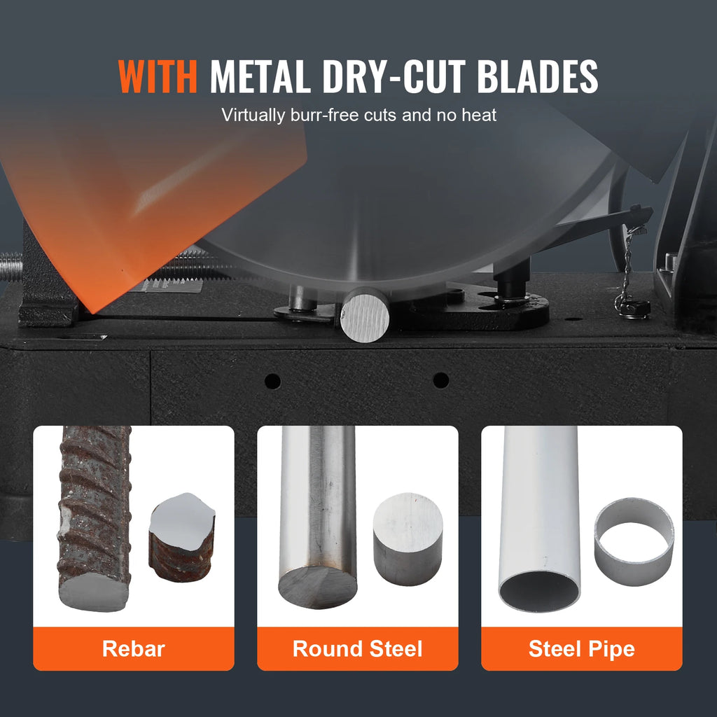 SucceBuy 2800W Chop Saw 14"/355mm Blade Diameter Cut Off Saw 1200RPM Steel Cutting Machine 0-45° Adjustable Dry Cut Chop Saw