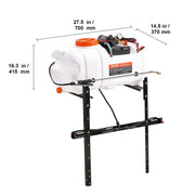 Load image into Gallery viewer, SucceBuy ATV Spot Sprayer 15.9 Gal/60 L ATV/UTV Broadcast Sprayer with Nozzle Boom 12 V Pump Weed Sprayer with Water Tank White
