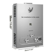 Load image into Gallery viewer, 6L/8L/10L/12L/16L/18L LPG Water Heater, On-Demand Instant Hot Water System for Propane &amp; Butane Gas, Tankless Home Use Boiler
