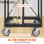 SucceBuy 1500LBS Drywall Sheet Cart Panel Dolly with Deck & 5" Swivel Wheels Handling Wall Sheetrock Lumber for Garage Warehouse