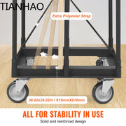 Load image into Gallery viewer, SucceBuy 1500LBS Drywall Sheet Cart Panel Dolly with Deck &amp; 5" Swivel Wheels Handling Wall Sheetrock Lumber for Garage Warehouse - AMOCART
