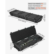 Bild in Galerie-Viewer laden, SucceBuy Hard Rifle Case Lockable Rifle Case with Pre-cut Foams Wheels IP67 Waterproof Pistol Storage Cases for Rifles Shotguns
