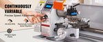 Amocart Brushless Mini Metal Lathe  7''x16'' / 180mm*400mm 800W Digital Display Continuously Variable Metalworking Turning