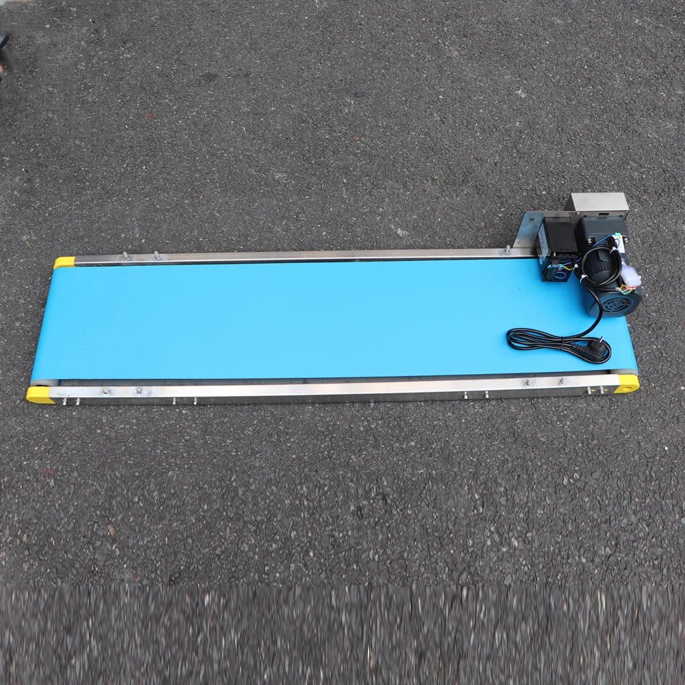 Speed Control 700mm 1000mm 1M 1.5M Conveyor 200mm Food Grade PU Belt Stainless Steel Structure  Vending Machine Cargo Channel
