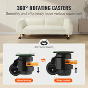 Load image into Gallery viewer, SucceBuy 4 Pcs Leveling Casters Heavy Duty Swivel Caster Wheels with Handle Design Height Adjustable Feet for Workbench Machine
