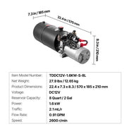 Load image into Gallery viewer, SucceBuy Hydraulic Power Unit 3200 PSI Max Relief Pressure &amp; 0.91GPM Flow Rate with Metal Reservoir for Dump Trailer Car Lifting - AMOCART
