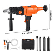 Load image into Gallery viewer, SucceBuy Diamond Core Drilling Machine Dry and Wet Concrete Core Drill Rig with 4 Drill Bits for Concrete Brick Stone 1800/2000W
