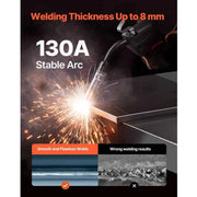 Load image into Gallery viewer, Amocart MIG Welder 130Amp Mig Welding Machine 3-in-1 Portable Mig Welder with IGBT Inverter Technology Digital Display Screen
