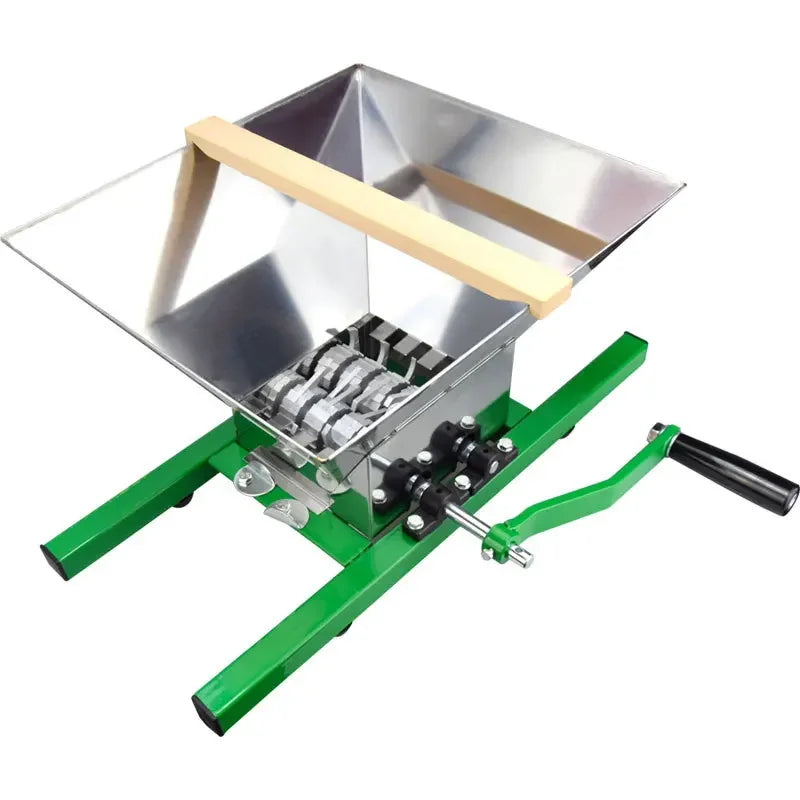 Hand-cranked stainless steel crusher, self-brewed cider, grape berries, broken skin, manual unplugged 7-liter hopper