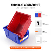 Bild in Galerie-Viewer laden, SucceBuy Storage Bin 24pcs Stackable Organizer Bin 5x4*3inch Freestanding Tiered Shelf for Garage Hanging Stacking Container
