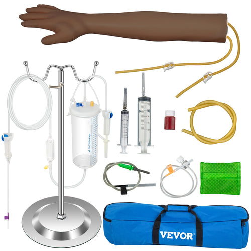 SucceBuy Intravenous Practice Arm Kit PVC High Simulation Nurse Blood Drawing Practice Injection Model Arms Medical Kit School