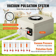 Load image into Gallery viewer, SucceBuy Goat Milking Machine Stainless Steel Bucket Electric Automatic Pulsation Cup Tubes Adjustable Suction for Cow and Sheep
