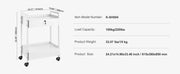 Charger l'image dans la visionneuse de galerie, Amocart Lab Trolley 3-Layer Rolling Cart Metal Mobile Trolley  220 lbs Weight Capacity for Lab Clinic Beauty and Salon
