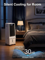 1800CFM 30'' Windowless Swamp Cooler 4.2Gal Tank Portable Cooling Fan with LED Ambient Light, Customized