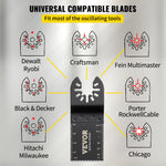 SucceBuy 100PCS Oscillating Saw Blades Quick Release Multitool Blades Kit HCS Tool Blades Cut Cutter for Wood Plastic Metal Nail