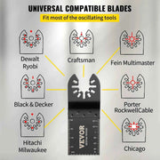 Load image into Gallery viewer, Amocart 100PCS Oscillating Saw Blades Quick Release Multitool Blades Kit HCS Tool Blades Cut Cutter for Wood Plastic Metal Nail
