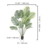 Amocart Artificial Palm Tree 4/5/6 FT Faux Plant Secure PE Material & Anti-Tip Tilt Protection Low-Maintenance Plant for Home