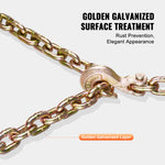 Amocart 2-Pack G80 Transport Binder Chain 3/8" 5/16" Tow Chain with Clevis Hook Logging Chain for Towing Truck Tie Down Binding