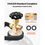 Load image into Gallery viewer, Amocart CO2 Tank 20 lbs New Aluminum Alloy Cylinder CO2 Air Tank with Light Spray Coating CGA320 Valve Purple Copper Siphon
