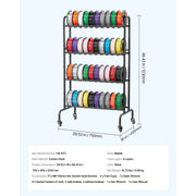 Load image into Gallery viewer, Amocart 3D Printer Filament Storage Rack 4Tier Heavy Duty Rolling Spool Holder Racks with Wheels Filaments Organzied for Office
