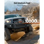 SucceBuy 10000/12000/13500 lbs Electric Winch 12V DC Truck Car Winch with 90 ft Synthetic Rope for Towing Off-Road SUV Jeep