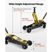 Load image into Gallery viewer, SucceBuy 3 Ton Floor Jack Aluminum &amp; Steel Racing Floor Jack with Dual Pistons Quick Lift Pump Hydraulic Car Lift for SUV Pickup - AMOCART
